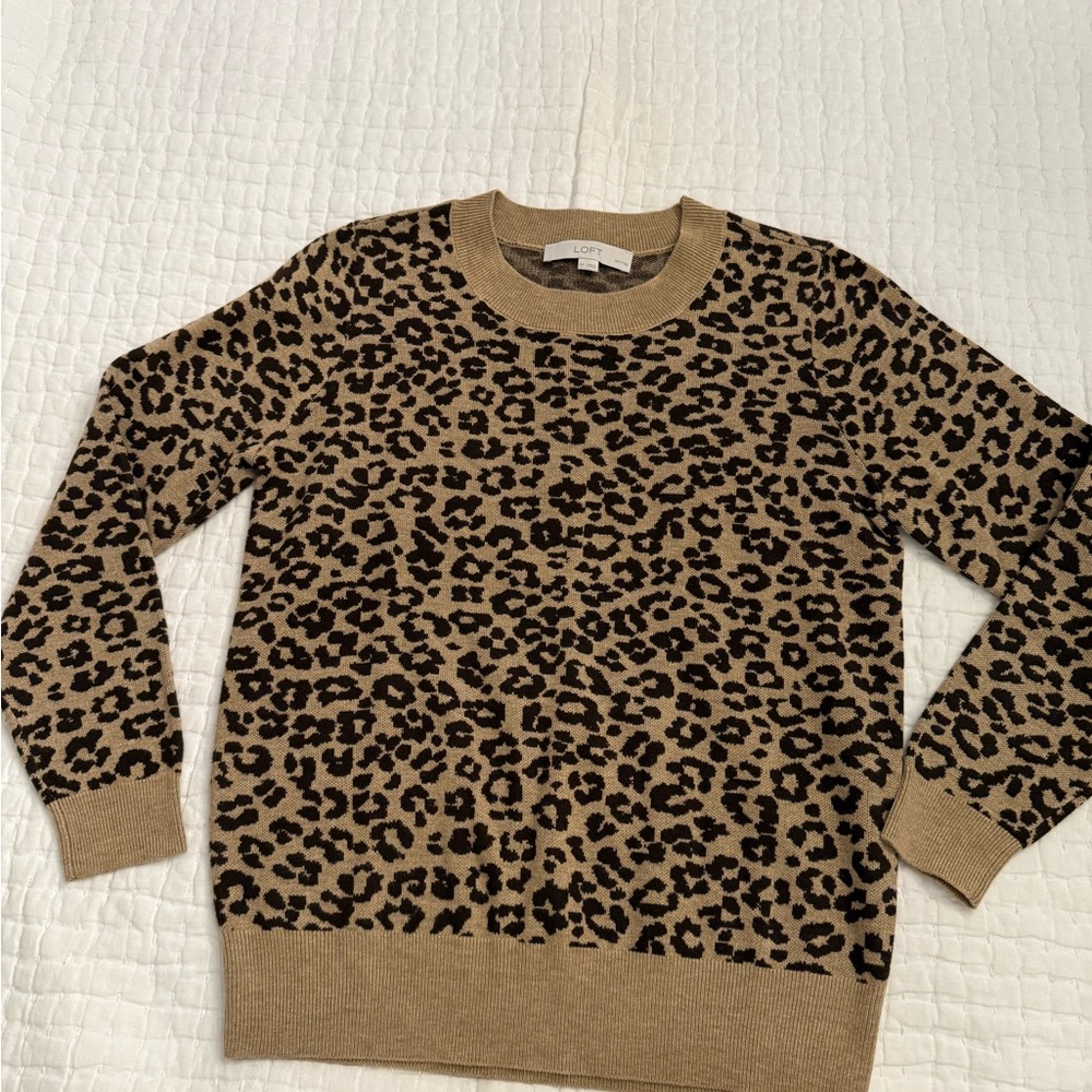 LOFT women’s  Leopard Sweater